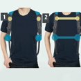 thumbnail image 4 of 2pcs Universal Backpack Webbing Chest Stability Straps Waist Straps Belt - Chest Strap Navy Blue, 4 of 8