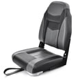 thumbnail image 1 of Costway High Back Folding Boat Seats with Black Grey Sponge Cushion & Flexible Hinges, 1 of 9