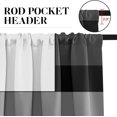 thumbnail image 4 of Black Grey Kitchen Curtains Dark Grey Window Curtains Valance and Tier Set of 3, White Modern Rod Pocket Short Tier Curtain for Bathroom, Abstract Small Modern Small Kitchen Decor 52" x 24", 4 of 5