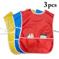 thumbnail image 2 of 3PCS Kid's Apron Waterproof Wearable Painting Apron Art Smock Craft Apron, 2 of 8