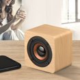 thumbnail image 2 of Eigthtail Étagère Portable Rétro en Bois Haut-Parleur Bluetooth Mini Subwoofer Stéréo avec Batterie Lithium Intégrée Jaune, 2 of 6