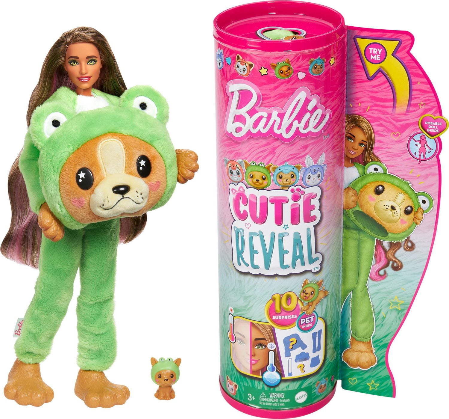 Barbie – Poupée Barbie Cutie Reveal - grenouille verte