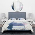 thumbnail image 2 of Designart 'Blue Interlude' Geometric Bedding Set - Duvet Cover & Shams, 2 of 4
