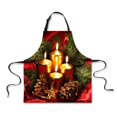 thumbnail image 3 of GUOOL Christmas Adults Chef Apron for Kitchen Festive Cooking Baking Candle Candle 2, 3 of 6