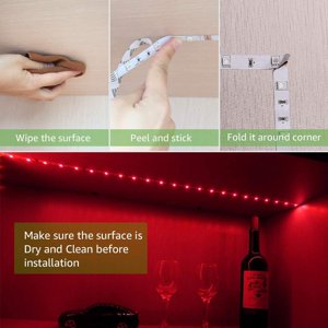 Ruban flexible arrière-plan éclairage bandes LED LED Bande d'éclairage RGB DC5V Ruban de lampe flexible USB TV Éclairage de fond LED Bandes avec télécommande
