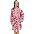 thumbnail image 1 of Bimba Kimono de Nuit pour Femme à Imprimé Floral avec Ceinture - 12, 1 of 6