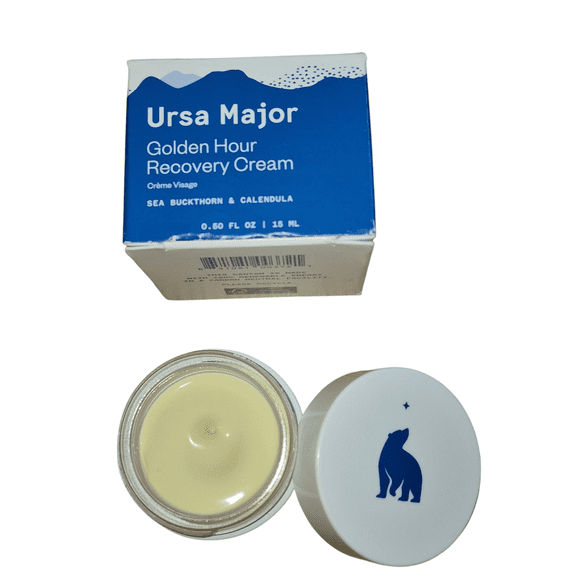 Ursa Major Golden Hour Recovery Cream – 0.05 fl oz | Travel Size Ultra-Hydrating Face Cream with Calendula & Sea Buckthorn