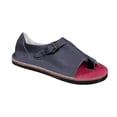 thumbnail image 1 of Womens Flat Sandals Slip on Toe Ring Buckle Strap Open Toe Thick Sole Summer Beach Leather Sandals Dark Blue, 1 of 9