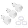 thumbnail image 1 of Unique Bargains Tube 1/4 'à 1/2NPT Femelle Pousser pour Connecter les Raccords, 3 Pack Droit Blanc, 1 of 4