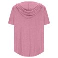 thumbnail image 4 of Timegard Womens Tops V Neck Short Sleeve Drawstring Hoodies Pullover Tee Comfy Summer Casual Tunic Tops, 4 of 5