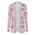 thumbnail image 4 of Lovzfmll Cardigan d'Halloween pour Femme, Veste à Manches Longues Imprimée Mode Style Rose, G, 4 of 6