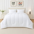 thumbnail image 3 of Beddora 3-Piece Ultra-Soft Comforter Set, All-Season, Wrinkle-Free, Lightweight Microfiber, Hypoallergenic – Queen – Bright White, 3 of 6