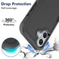thumbnail image 2 of [PST] iPhone 16 Plus Hard Case, Dual Layers Heavy Duty Rubber Armor Bumper Hard Case Cover, 2 of 5