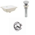 thumbnail image 1 of 18.25-in. W Rectangle Bathroom Undermount Sink Set In White - Chrome Hardware - Overflow Drain Incl. AI-20573, 1 of 9