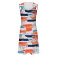 thumbnail image 4 of Penkiiy Robes de Printemps pour Femmes 2024 Décontractées Imprimées Amples Sans Manches Couleur Unie Col Rond Tempérament Élégantes Robes Dos Nu 2TG Multicolore, 4 of 5