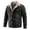 Black, variant on IROINNID Mens Denim Jacket On Sale Loose Winter Mid-length Lamb Velvet Jacket Plus Velvet Warm Coat,Black