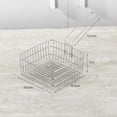 thumbnail image 4 of Stainless Steel Fryer Portable Deep Fryer Pot Outdoor and Indoor Cooking, Multifunctional Square Fryer with Frying Basket, Heat Resistant Wooden Handle, Compatible with Gas and Induction Cooktops, 4 of 5