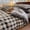 Black Beige Gray, variant on JOLUSERE Green Brown Plaid Duvet Cover King Set, 3-Piece Vintage Beige Brown Grid Checkered Pattern Soft Comforter Cover