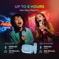 thumbnail image 4 of myFirst Voice 2 Kids Karaoke Machine Portable Bluetooth Speaker, Wireless Microphone, 5 Voice Changer (Blue), 4 of 6