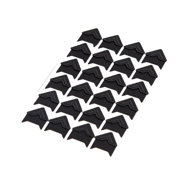 ZheElen 24piece Easy To Remove Vintage Corner Kraft Stickers Durability Wide Application black