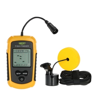 Détecteur de Poissons Filaire Portable à Écran Couleur LCD LUCKY, Portée de Profondeur 100 m, Sondeur Écho, Détecteur de Poissons