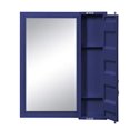 thumbnail image 2 of Benzara BM204623 Industrial Style Metal Vanity Mirror with Recessed Door Front, Blue, 2 of 4