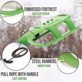 thumbnail image 3 of ArcticThrill Snow Sled for Kids - SnowRocket Sledge - Single Rider Racer Toboggan with Pull Rope; Outdoor Plastic Winter Sleigh for Toddlers & Kids, 3 of 9