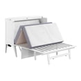 thumbnail image 4 of Home Square Set of 2 White Full Size Murphy Bed Desk with Mattress & Side Table, 4 of 20
