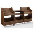 thumbnail image 1 of Crosley Furniture Liam 3-Piece Wood Record Player Stand And Storage Set - Walnut, 1 of 14
