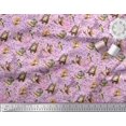 thumbnail image 2 of Soimoi Viscose Chiffon Fabric Owl,Squirrel & Rabbit Animal Printed Craft Fabric by The Yard 42 Inch Wide, 2 of 3