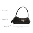 thumbnail image 4 of LNGOOR New Arrival Simple Style Shoulder Bag With Bowknot Decor  Fashionable Solid Color Armpit Bag For Women‘s Work Commute And Streetwear, 4 of 7