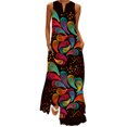 thumbnail image 1 of Innerwin Longues Robes Maxi à Imprimé Floral pour Femmes, Robe d'Été de Plage, Vacances, Sans Manches, Robe Débardeur Hawaïenne Style Z 5TG, 1 of 2