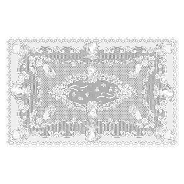 Pompotops Table Cloth Cover White Vintage Lace Tablecloth Home Party Xmas Decor Clearance
