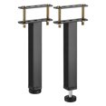 thumbnail image 1 of Unique Bargains 2 Sets Adjustable Height Bed Frame Support Legs Replacement(220mm-255mm/8.7'-10'), 1 of 6