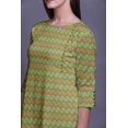 thumbnail image 4 of Bimba Robes Longues Droites pour Femmes Imprimées Manches 3/4 Vêtements Indiens, 4 of 6