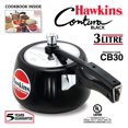 thumbnail image 2 of Contura Black Aluminium Pressure Cooker 3 Liters Pack Of 2, Hard Anodized Inner Lid Cooker, Handi Cooker (CB30) | For 3 Or 4 Persons, 2 of 4