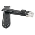thumbnail image 2 of 24mm wide, Mens' Waterproof, Leather Watch Band Strap, Mat Finish, Stainless Steel Buckle, 2 of 7