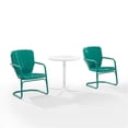 thumbnail image 1 of Crosley Furniture Ridgeland 3 Piece Metal Outdoor Bistro Set in Turquoise Gloss, 1 of 8