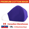 thumbnail image 1 of Masque Facial Réutilisable en Coton - 3 Couches Violet, 1 of 1