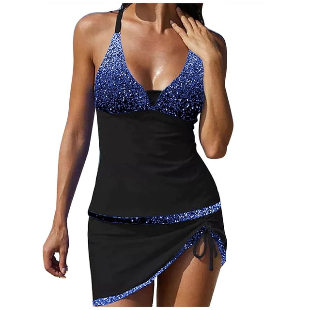 Matching Family Swimsuits Swimsuits For Women Two Piece Bathing Suits Floral Print Tank Tops With Boyshorts Tummy Control Swimming Suits