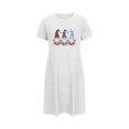 thumbnail image 4 of Birdeem Chemises de Nuit pour Femmes Chemise de Nuit Courte Surdimensionnée pour Femmes Robe Imprimée à Col Rond et Manches Courtes, 4 of 12