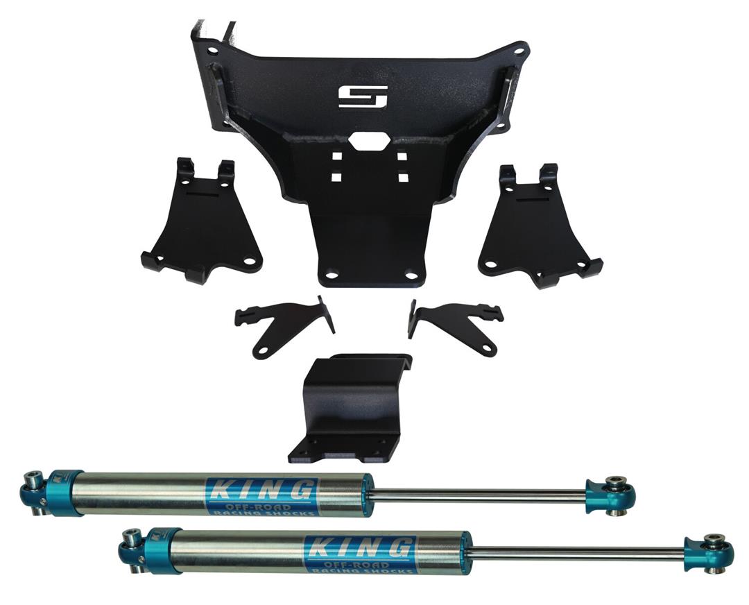 Superlift Steering Stabilizer 92750 King; Dual; Steel; With Brackets/Hardware; Set Of 2