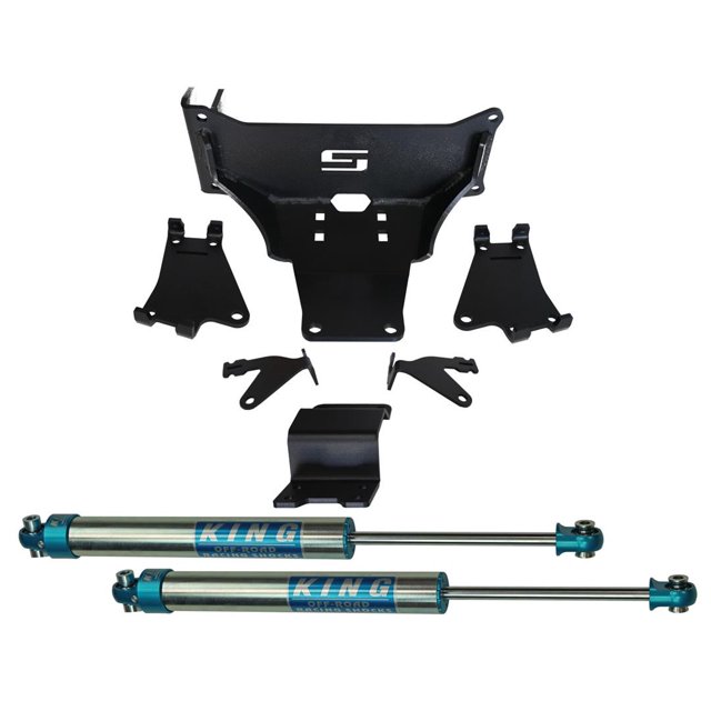 Superlift Steering Stabilizer 92750 King; Dual; Steel; With Brackets/Hardware; Set Of 2