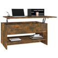 thumbnail image 2 of vidaXL Coffee Table Smoked Oak 80x50x40 cm Engineered Wood, 2 of 5