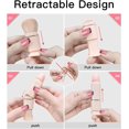 thumbnail image 4 of 8-in-1 Multifunctional Makeup Brush Kit with Beauty Sponge - Compact Portable Cosmetic Tool Set Including Powder, Blending, Angled, Concealer, Contour, Lip & Eyeshadow Brushes, Neatly Stored in a, 4 of 6