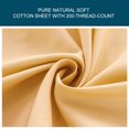 thumbnail image 3 of Unique Bargains 15' Deep Pocket Cotton Fitted Sheet Durable Bottom Sheets Twin Light Orange, 3 of 10
