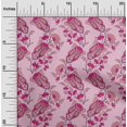 thumbnail image 1 of oneOone Silk Tabby Fabric Leaves|Floral & Paisley Block Printed Fabric 1 Yard 42 Inch Wide, 1 of 4