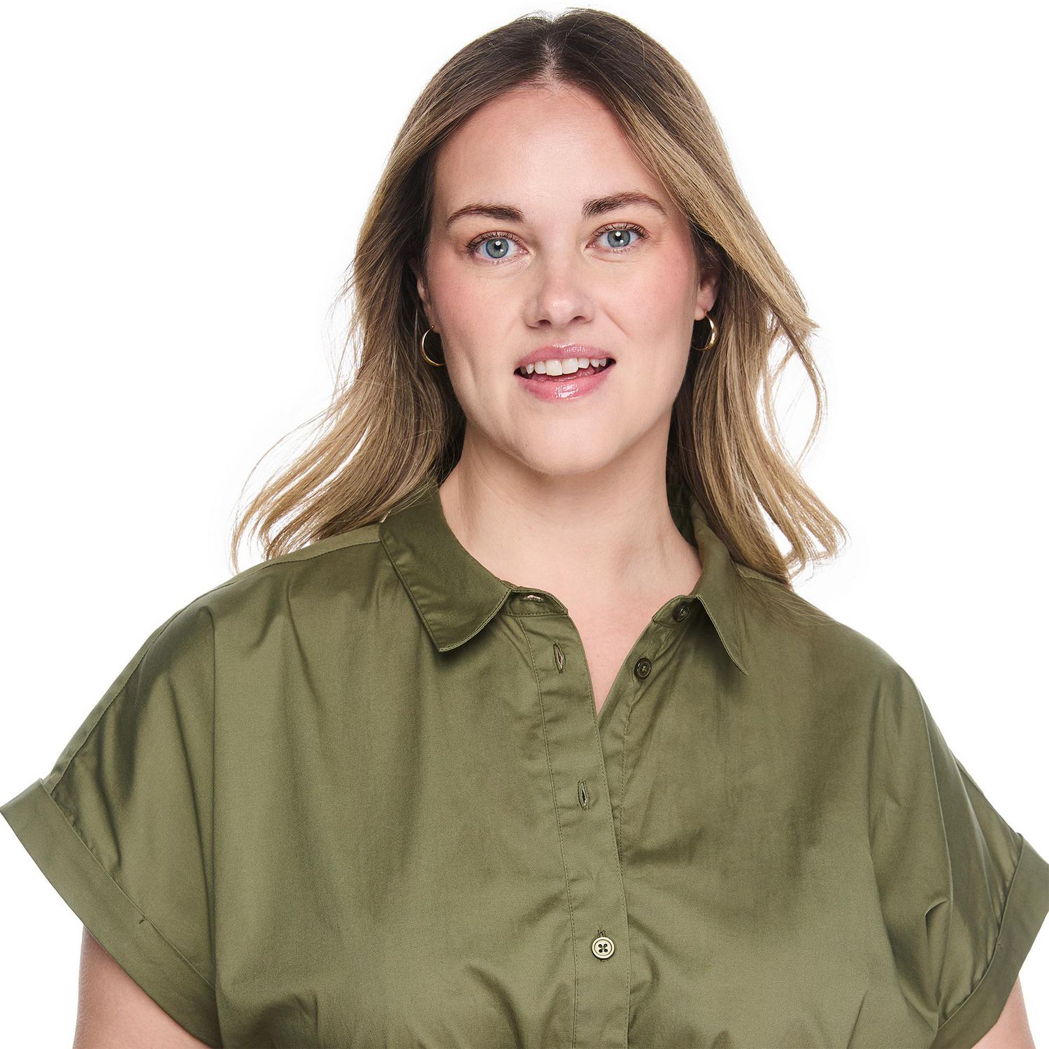 Robe chemise mi-longue Lane Bryant Plus pour femmes