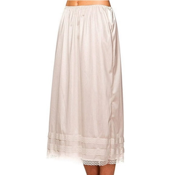 EASTIN Women Under Long Skirt Dress Waist Half Slip Lace Petticoat