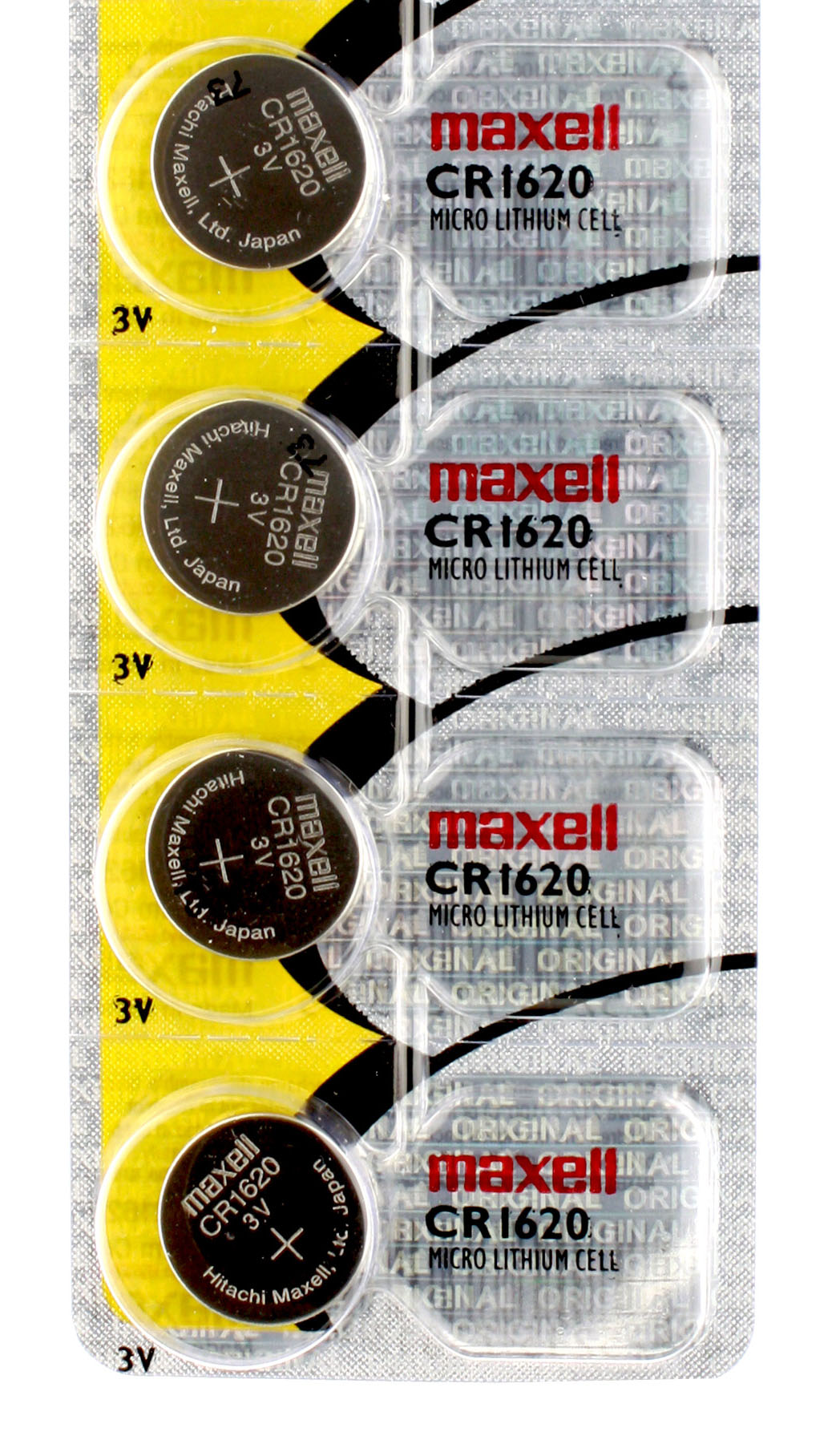 4 x Maxell CR1620 Batteries, Lithium Battery 1620